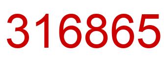 Number 316865 red image