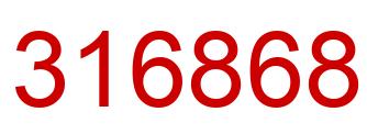 Number 316868 red image