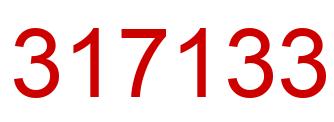 Número 317133 imagen rojo