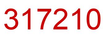 Number 317210 red image