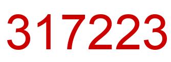 Number 317223 red image