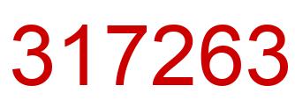 Number 317263 red image