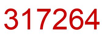 Number 317264 red image