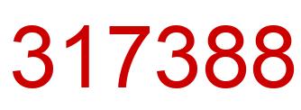 Number 317388 red image