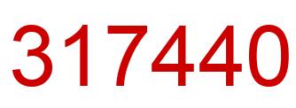 Number 317440 red image