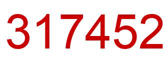Number 317452 red image