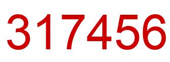 Number 317456 red image