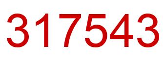 Número 317543 imagen rojo