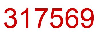 Number 317569 red image