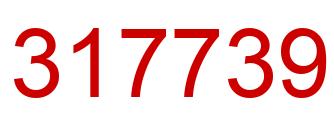 Número 317739 imagen rojo