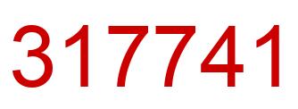 Number 317741 red image