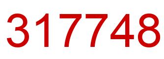 Number 317748 red image