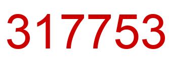 Number 317753 red image