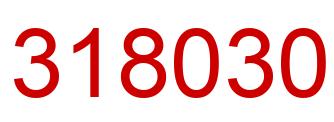 Number 318030 red image