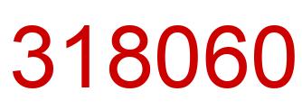 Number 318060 red image