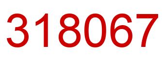 Number 318067 red image
