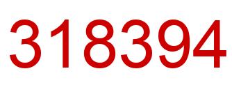 Number 318394 red image