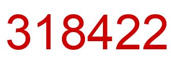 Number 318422 red image