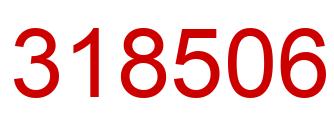 Number 318506 red image