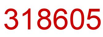 Number 318605 red image
