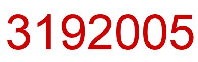 Number 3192005 red image