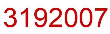 Number 3192007 red image