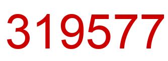 Number 319577 red image