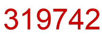 Number 319742 red image