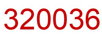 Number 320036 red image