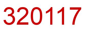 Number 320117 red image