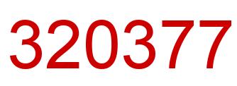 Número 320377 imagen rojo