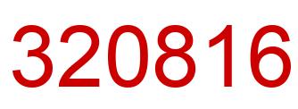 Number 320816 red image