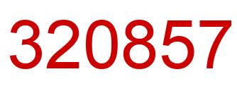 Number 320857 red image