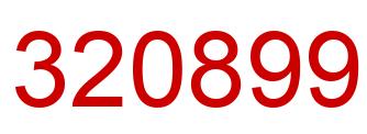 Número 320899 imagen rojo