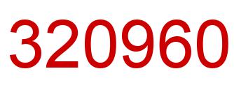 Number 320960 red image