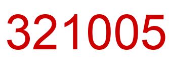 Number 321005 red image