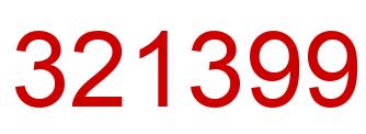 Number 321399 red image