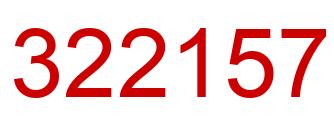 Number 322157 red image
