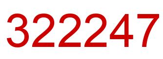 Number 322247 red image