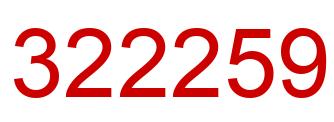 Number 322259 red image