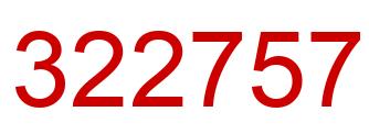 Number 322757 red image