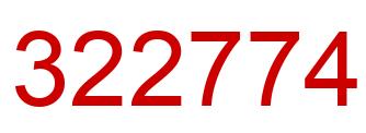 Number 322774 red image
