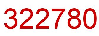 Number 322780 red image