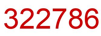 Number 322786 red image