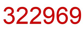 Number 322969 red image