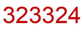 Number 323324 red image