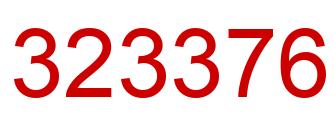 Number 323376 red image