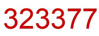 Number 323377 red image