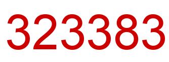 Number 323383 red image