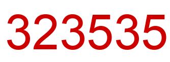 Number 323535 red image